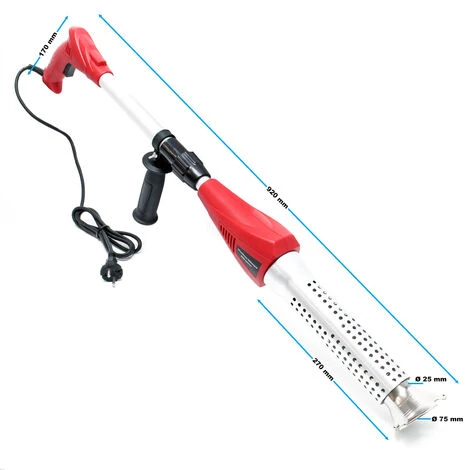 WILTEC Désherbeur électrique 2000W Brûleur Destruction Désherbage Mauvaises Herbes Outil Jardinage 4 WILTEC Désherbeur électrique 2000W Brûleur Destruction Désherbage Mauvaises Herbes Outil Jardinage – Image 4