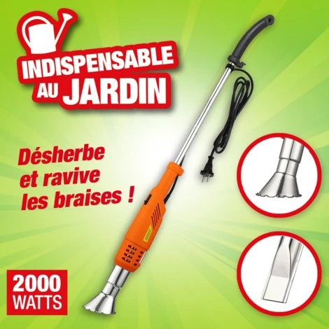 OUTIROR Desherbeur Thermique électrique - 2000W - Détruit Les Mauvaises Herbes Par Brûlure Intense 1 OUTIROR Desherbeur Thermique électrique - 2000W - Détruit Les Mauvaises Herbes Par Brûlure Intense