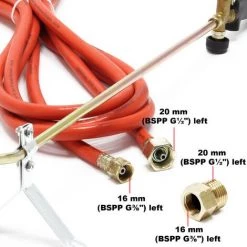 WILTEC Désherbeur Thermique à Gaz Brûleur Destruction Désherbage Mauvaises Herbes Lance Soudage à Air Chaud -Outil pour désherber Soldes 13759909 4