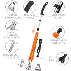 MANTA Désherbeur électrique Avec 3 Embouts 2000W Cable 2 M -Outil pour désherber Soldes 23410372 2