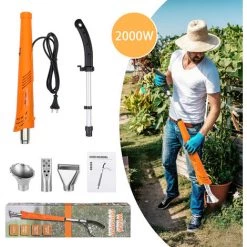 AUGIENB Désherbeur électrique Avec 3 Embouts 2000W Cable 2 M -Outil pour désherber Soldes 23412369 5