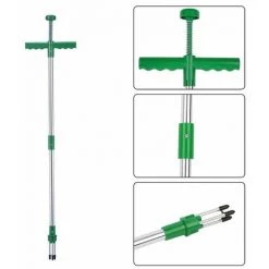 Betterlife Dissolvant De Racine Outil Extérieur Griffe Désherbeur Portable Manuel Jardin Pelouse à Long Manche En Aluminium Tenir Le Poids Léger Extracteur De Mauvaises Herbes