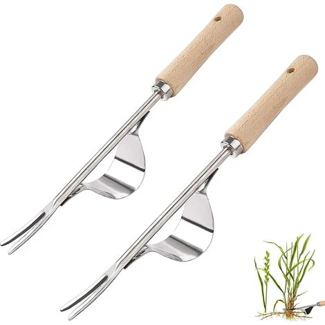 DEVENIRRICHE Désherbeur En Acier Inoxydable 2 Pièces Désherbeur Manuel Désherbeur À Main En Acier Inoxydable Désherbeur Manuel De Jardinage Outil De Désherbage En Forme De Y Pour Plantation De Jardin Pelouse Cour 1 DEVENIRRICHE Désherbeur En Acier Inoxydable 2 Pièces Désherbeur Manuel Désherbeur À Main En Acier Inoxydable Désherbeur Manuel De Jardinage Outil De Désherbage En Forme De Y Pour Plantation De Jardin Pelouse Cour