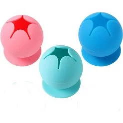 ABCRITAL Collecteur De Déchets De Désherbage, Ventouse En Silicone Vinyle, Kit D'Outils De Désherbage, Collecteur De Déchets De Désherbage En Vinyle À Adsorption (Rose + Bleu + Vert).