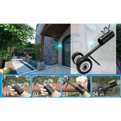 Triomphe Outil De Désherbage à Crochet Droit, Outil De Désherbage De Terrasse Avec Roues à Longue Poignée, Outil De Désherbage Sans Agenouiller Pour Nettoyer Entre Les Dalles, Les Pavés, Les Pelouses De Patios -Outil pour désherber Soldes 35562842 5