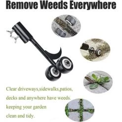 Betterlife Outil De Désherbage De Terrasse Avec Roues ,Outil De Désherbage Le Jardin,le Désherbage Sans S'agenouiller Pour Le Nettoyage Entre Les Dalles, Les Blocs, Les Patios Et Les Pelouses -Outil pour désherber Soldes 35650652 4