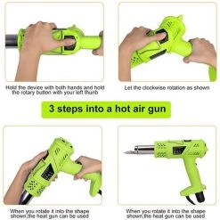 QDRECLOD Désherbeur Électrique, Brûleur De Mauvaises Herbes Avec Buse - Brûler De L'herbe Et Du Charbon De Bois 2 En 1 Bâton De Désherbage Thermique, Jusqu'à 650℃ Outil Puissant De Désherbage - Vert -Outil pour désherber Soldes 35892434 4