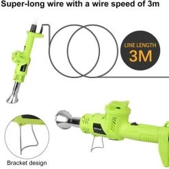 QDRECLOD Désherbeur Électrique, Brûleur De Mauvaises Herbes Avec Buse - Brûler De L'herbe Et Du Charbon De Bois 2 En 1 Bâton De Désherbage Thermique, Jusqu'à 650℃ Outil Puissant De Désherbage - Vert -Outil pour désherber Soldes 35892434 5