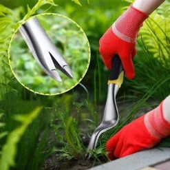 LangRay Extracteur De Mauvaises Herbes Manuel, Alliage D'Aluminium Tool Désherbeur De Jardin Avec Poignée Ergonomique Pour Enlever Les Pissenlits Et Autres Mauvaises -Outil pour désherber Soldes 36868202 5