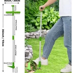 ABCRITAL Extracteur De Mauvaises Herbes Manuel Avec Poignée En Acier Et 3 Griffes -Outil pour désherber Soldes 37012421 5