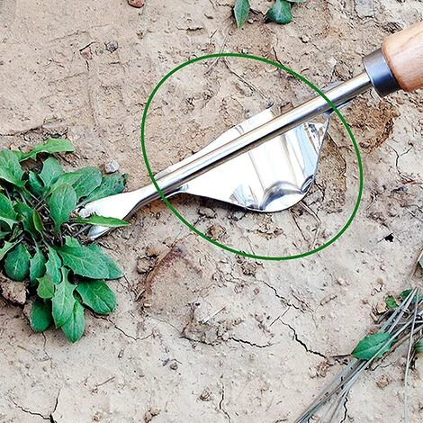 BETTERLIFE Désherbeur Manuel Outil Gouge De Désherbage En Acier Inoxydable Avec Poignée Bois 5 BETTERLIFE Désherbeur Manuel Outil Gouge De Désherbage En Acier Inoxydable Avec Poignée Bois – Image 5