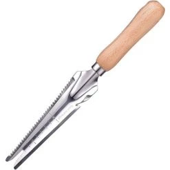 BARES Désherbeur Manuel Outil Gouge De Désherbage En Acier Inoxydable Avec Poignée Bois Outil De Désherbage Du Jardin,Outil De Tonte, Extracteur De Mauvaises Herbes, Pelle De Désherbage