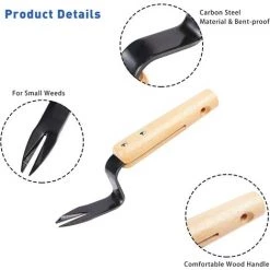 ECHOO Outil D'Extraction à Main, 2 Extracteur De Mauvaises Herbes Manuel, Outil D'Élimination Des Mauvaises Herbes Avec Poignée Ergonomique Pour Entretien Du Jardin -Outil pour désherber Soldes 37995663 4