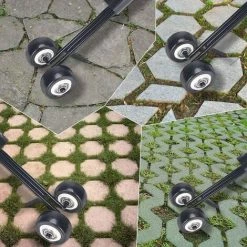ECHOO Outil De Désherbage De Terrasse Avec Roues,Outil De Désherbage Le Jardin,Le Désherbage Sans S'agenouiller Pour Le Nettoyage Entre Les Dalles, Les Blocs, Les Patios Et Les Pelouses -Outil pour désherber Soldes 38905033 3