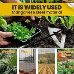 ABCRITAL Jardin Hoe - Houe Creuse Tout En Acier Durci Pour Désherber À Long Manche, Outils De Désherbage De Jardin, Désherbage Et Ameublissement Du Sol Faciles, Outil De Jardin Houe, Outils À Main Durables Et Efficaces, -Outil pour désherber Soldes 40001736 3