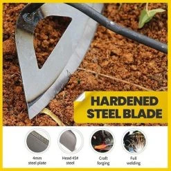 ABCRITAL Jardin Hoe - Houe Creuse Tout En Acier Durci Pour Désherber À Long Manche, Outils De Désherbage De Jardin, Désherbage Et Ameublissement Du Sol Faciles, Outil De Jardin Houe, Outils À Main Durables Et Efficaces, -Outil pour désherber Soldes 40001736 5