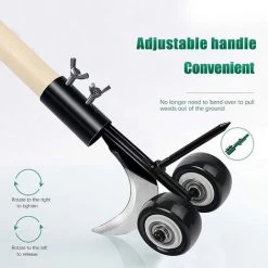 VERSAILLESFR Outil De Désherbage Manuel, Versailles DéSherbeur Manuel Avec Roues Outil De Désherbage Pour Jardin Pour Le Nettoyage Entre Les Dalles, Les Blocs, Les Patios Et Les Pelouses -Outil pour désherber Soldes 44091705 4