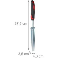 Relaxdays Désherbeur Manuel, Déracineur Pour Enlever Les Mauvaises Herbes, Manche Ergonomique, L: 37,5 Cm, Noir-rouge -Outil pour désherber Soldes 44326073 4