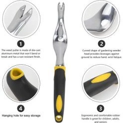 Kueatily Desherbeur Manuel, Outils De Jardin Outil De Suppression De Pissenlit Racine De Désherbeurs Manuels, Désherbeur De Jardin Rapide Et Facile Avec Poignée Antidérapante Pour Jardin, Pelouse, Cour 9 Kueatily Desherbeur Manuel, Outils De Jardin Outil De Suppression De Pissenlit Racine De Désherbeurs Manuels, Désherbeur De Jardin Rapide Et Facile Avec Poignée Antidérapante Pour Jardin, Pelouse, Cour -Outil pour désherber Soldes 44391467 5