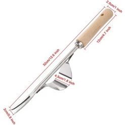 2 Pièce Kartokner Désherbeur Manuel Garden Outil De Désherbage En Acier Inoxydable Avec Poignée Bois Outil De Jardinage Pour Désherber Votre Jardin 32cm De Long -Outil pour désherber Soldes 45121424 4