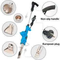 SUN FLOWERIT Désherbeur Thermique 3 En 1 (Brûleur, Allume-barbecue) - Écologique - Sans Gaz - Fonctionnement électrique - Puissance : 2000 W - Température : De 80 °C à 650 °C -Outil pour désherber Soldes 45345577 3