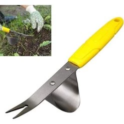 Outil Manuel De Désherbeur De Jardin, Mini Pelle De Désherbage, Fourche De Désherbage En Acier Inoxydable Désherbeur De Jardin Portatif Pour Éliminer Les Pissenlits, Creuser, Planter 20.8cm Fontainebleau