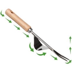 THSINDE Désherbeur，Extracteur De Mauvaises Herbes Agricole De Jardin En Acier Inoxydable Avec Manche En Bois. -Outil pour désherber Soldes 45789770 4