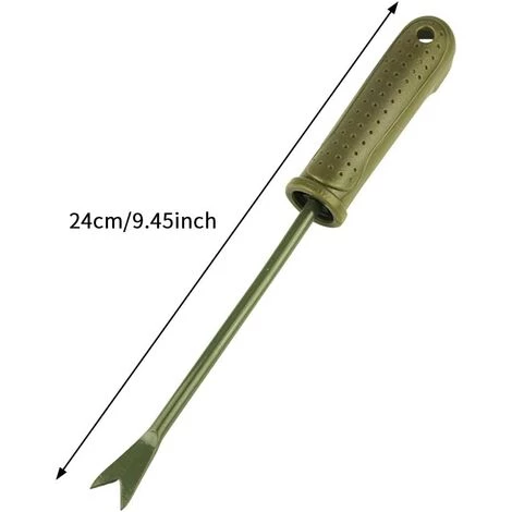 Désherbeur Manuel En Acier Inoxydable, Poignée Souple Ergonomique Antidérapante, Désherbeur De Jardin, Poignée Courte, Retrait Manuel Droit, En Acier Au Carbone, Outil Parfait Pour Le Jardin 24cm Fontainebleau Vert 3 Désherbeur Manuel En Acier Inoxydable, Poignée Souple Ergonomique Antidérapante, Désherbeur De Jardin, Poignée Courte, Retrait Manuel Droit, En Acier Au Carbone, Outil Parfait Pour Le Jardin 24cm Fontainebleau Vert – Image 3