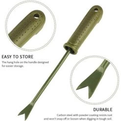 Désherbeur Manuel En Acier Inoxydable, Poignée Souple Ergonomique Antidérapante, Désherbeur De Jardin, Poignée Courte, Retrait Manuel Droit, En Acier Au Carbone, Outil Parfait Pour Le Jardin 24cm Fontainebleau Vert 8 Désherbeur Manuel En Acier Inoxydable, Poignée Souple Ergonomique Antidérapante, Désherbeur De Jardin, Poignée Courte, Retrait Manuel Droit, En Acier Au Carbone, Outil Parfait Pour Le Jardin 24cm Fontainebleau Vert -Outil pour désherber Soldes 45791935 4