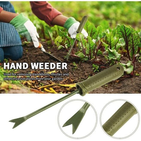 Désherbeur Manuel En Acier Inoxydable, Poignée Souple Ergonomique Antidérapante, Désherbeur De Jardin, Poignée Courte, Retrait Manuel Droit, En Acier Au Carbone, Outil Parfait Pour Le Jardin 24cm Fontainebleau Vert 5 Désherbeur Manuel En Acier Inoxydable, Poignée Souple Ergonomique Antidérapante, Désherbeur De Jardin, Poignée Courte, Retrait Manuel Droit, En Acier Au Carbone, Outil Parfait Pour Le Jardin 24cm Fontainebleau Vert – Image 5