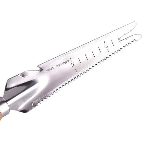 GDRHVFD Désherbeur À Main Mini Désherbeur À Gazon De Jardin Faucille De Désherbage Avec Manche En Bois Pour Le Jardinage Enlèvement Des Racines Des Plantes Fournitures Argent 3 GDRHVFD Désherbeur À Main Mini Désherbeur À Gazon De Jardin Faucille De Désherbage Avec Manche En Bois Pour Le Jardinage Enlèvement Des Racines Des Plantes Fournitures Argent – Image 3