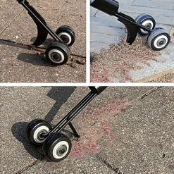 LONGZIMING Outil De Désherbage,Outil De Désherbage De Terrasse Avec Roues,Outil De Désherbage Sans Agenouiller Pour Nettoyer Entre Les Dalles, Les Pavés, Les Pelouses De Patios -Outil pour désherber Soldes 48157425 4