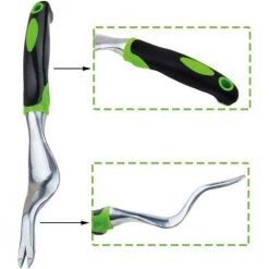 LONGZIMING Outil Désherbage De Jardinage, Outil Désherbage Manuel, Jardinage Désherbeur, Alliage D'Aluminium Digger Fast Et Économie Travail Outils De Désherbage Extracteur Pour Jardin, Pelouse, Cour -Outil pour désherber Soldes 48157432 3