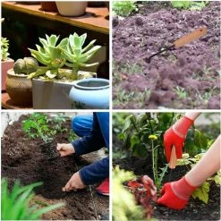 BEARSU Grattoir à Mauvaises Herbes Avec PoignéE Machine Pour Le DéSherbage DéSherbeur Avec Tige Pour La Maison En Plein Air Jardin TranchéE Cultivateur DéSherbant Outil Jardin Cadeau Simple Griffe Crochet -Outil pour désherber Soldes 50323179 5