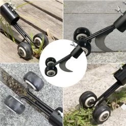 Désherbeur à Main, Outil De Désherbage De Jardin Avec Roues, Outil De Désherbage Des Fissures Et Des Crevasses Pour Trottoir, Allée, Terrasse, Pelouse Macaron -Outil pour désherber Soldes 50928371 5
