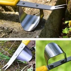 Désherbeur Manuel De Jardin En Acier Inoxydable - Outil De Désherbage Pour Le Jardin, La Maison, Creuser Des Légumes, Repiquer Des Fleurs, Des Semis Et Des Semis - Jaune Macaron -Outil pour désherber Soldes 50928640 4