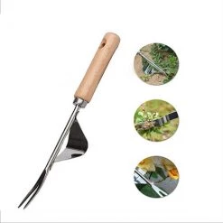 Outil De Désherbage Manuel Ciseau à Gazon En Acier Inoxydable Avec Manche En Bois Outil De Désherbage De Jardin Machine De Désherbage Utilitaire De Jardin Macaron -Outil pour désherber Soldes 50928642 4