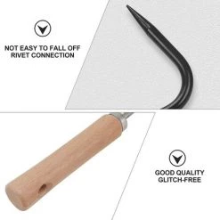 Outil De Désherbage à Main, Ciseau De Désherbage à Manche En Bois En Acier Inoxydable, Machine De Désherbage, Pelle De Désherbage, Machine De Désherbage à Main à Griffe Unique De Jardin Macaron -Outil pour désherber Soldes 50929333 3