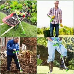 Extracteur De Mauvaises Herbes Manuel, Outils De Désherbage à Manche Long Avec 3 Griffes Et Pédale Pour Jardin, Pelouse, Cour,Starlight -Outil pour désherber Soldes 50941873 5