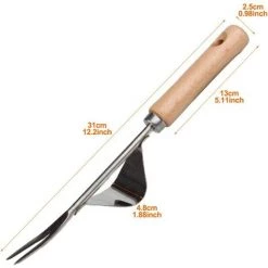 GDRHVFD Désherbeur Manuel Outil Gouge De Désherbage En Acier Inoxydable Avec Poignée Bois Outil De Désherbage Du Jardin, Désherbeur Garden Pratique Outil -Outil pour désherber Soldes 50980791 2