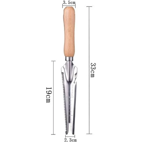 GDRHVFD Extracteur D'Herbes Pour Jardin, Outils Pour Désherbage De Jardin Avec Manche En Bois, Pelouse, Transplantation De Sol Agricole, Outils Pour Bonsaï 2 GDRHVFD Extracteur D'Herbes Pour Jardin, Outils Pour Désherbage De Jardin Avec Manche En Bois, Pelouse, Transplantation De Sol Agricole, Outils Pour Bonsaï – Image 2