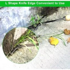 CADEAU Desherbeur Manuel Desherbeur En Acier Inoxydable Enleve Mauvaise Herbe Ergonomique Deherbeur Avec Poignée En Bois Naturel Outillage De Jardin Pour Creuser Désherber -Outil pour désherber Soldes 51514158 3