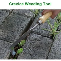 CADEAU Desherbeur Manuel Desherbeur En Acier Inoxydable Enleve Mauvaise Herbe Ergonomique Deherbeur Avec Poignée En Bois Naturel Outillage De Jardin Pour Creuser Désherber -Outil pour désherber Soldes 51514158 5