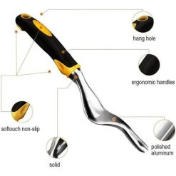 Fei Yu Extracteur De Mauvaises Herbes Manuel, Alliage D'Aluminium Tool Désherbeur De Jardin Avec Poignée Ergonomique Pour Enlever Les Pissenlits Et Autres Mauvaises -Outil pour désherber Soldes 52690611 3
