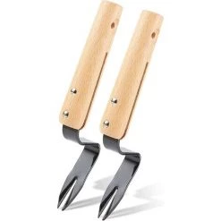 2 Pièces Désherbeur à Main, Extracteur De Mauvaises Herbes à Fourche De Désherbage Manuel Des Racines, Outil De Désherbage Avec Poignée Pour L'entretien Du Jardin,Fontainebleau
