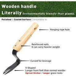 2 Pièces Désherbeur à Main, Extracteur De Mauvaises Herbes à Fourche De Désherbage Manuel Des Racines, Outil De Désherbage Avec Poignée Pour L'entretien Du Jardin,Fontainebleau 7 2 Pièces Désherbeur à Main, Extracteur De Mauvaises Herbes à Fourche De Désherbage Manuel Des Racines, Outil De Désherbage Avec Poignée Pour L'entretien Du Jardin,Fontainebleau -Outil pour désherber Soldes 52696667 3