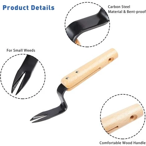 2 Pièces Désherbeur à Main, Extracteur De Mauvaises Herbes à Fourche De Désherbage Manuel Des Racines, Outil De Désherbage Avec Poignée Pour L'entretien Du Jardin,Fontainebleau 4 2 Pièces Désherbeur à Main, Extracteur De Mauvaises Herbes à Fourche De Désherbage Manuel Des Racines, Outil De Désherbage Avec Poignée Pour L'entretien Du Jardin,Fontainebleau – Image 4