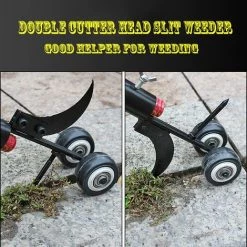 Outil De Désherbage Manuel, DéSherbeur Manuel Avec Roues Outil De Désherbage Pour Jardin Pour Le Nettoyage Entre Les Dalles, Les Blocs, Les Patios Et Les Pelouses,Fontainebleau -Outil pour désherber Soldes 52696680 3