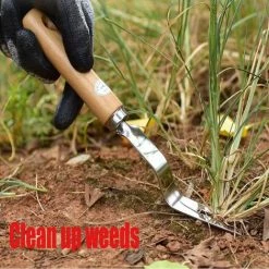 GUAZHUNIFR Désherbeur Manuel 2PCS Désherbeur À Main En Acier Inoxydable Utilisé Pour Le Désherbage Rapide Des Sols Et Des Jardins V-Shape Manuelle Désherbage Racine Fourche Désherbeur à Main De Jardin,Guazhuni -Outil pour désherber Soldes 52726192 3