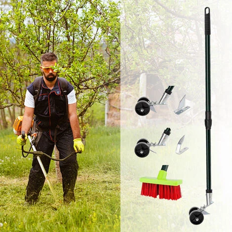 LIFCAUSAL Outil De Désherbage, Désherbeur 3 En 1, Désherbeur Avec Roues, Brosse De Nettoyage D'herbe à Long Manche Pour Désherber La Cour, Désherber Sans Se Plier 2 LIFCAUSAL Outil De Désherbage, Désherbeur 3 En 1, Désherbeur Avec Roues, Brosse De Nettoyage D'herbe à Long Manche Pour Désherber La Cour, Désherber Sans Se Plier – Image 2